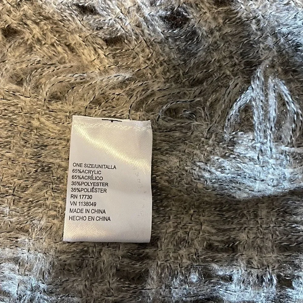Target- Grey Open Knit Blanket Scarf Shawl